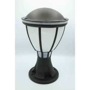 SekaTech Zita Bahçe Çim Duvar Set Üstü Kupa Armatür 37 cm Siyah  Ip54 Dış Mekan E27 Duylu