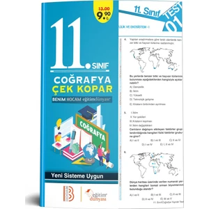 Eğitim Dünyası & Benim Hocam Yayınları - 11. Sınıf Coğrafya Çek Kopar Yaprak Test