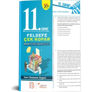 Eğitim Dünyası & Benim Hocam Yayınları - 11. Sınıf Felsefe Çek Kopar Yaprak Test