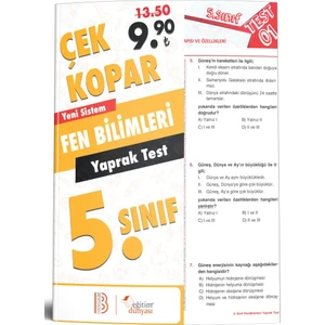 Eğitim Dünyası & Benim Hocam Yayınları - 5. Sınıf Fen Bilimleri Çek Kopar Yaprak Test