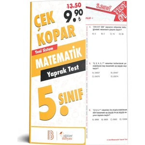 Eğitim Dünyası & Benim Hocam Yayınları - 5. Sınıf Matematik Çek Kopar Yaprak Test