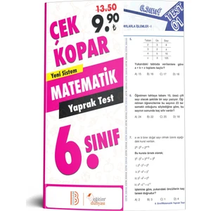 Eğitim Dünyası & Benim Hocam Yayınları - 6. Sınıf Matematik Çek Kopar Yaprak Test