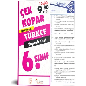 Eğitim Dünyası & Benim Hocam Yayınları - 6. Sınıf Türkçe Çek Kopar Yaprak Test