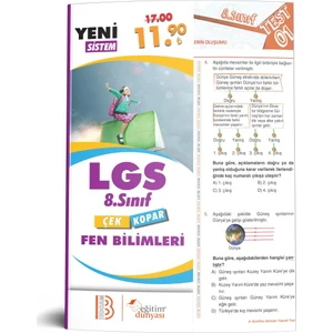 Eğitim Dünyası & Benim Hocam Yayınları - 8. Sınıf Fen Bilimleri Çek Kopar Yaprak Test
