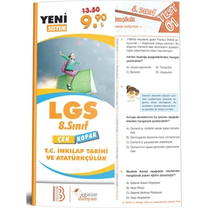 Eğitim Dünyası & Benim Hocam Yayınları - 8. Sınıf T.c. Inkılap Tarihi ve Atatürkçülük Çek Kopar Yaprak Test