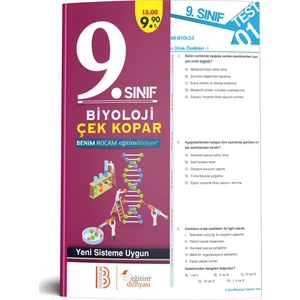 Eğitim Dünyası & Benim Hocam Yayınları - 9. Sınıf Biyoloji Çek Kopar Yaprak Test