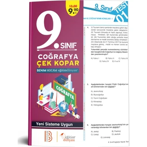 Eğitim Dünyası & Benim Hocam Yayınları - 9. Sınıf Coğrafya Çek Kopar Yaprak Test