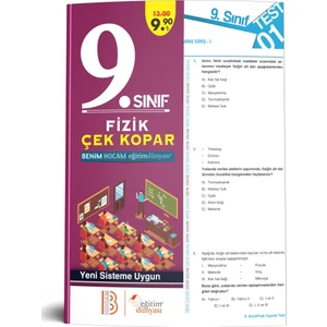 Eğitim Dünyası & Benim Hocam Yayınları - 9. Sınıf Fizik Çek Kopar Yaprak Test