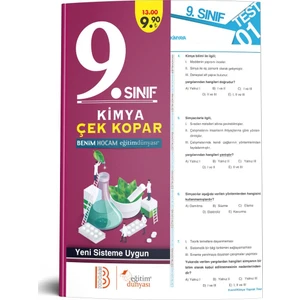 Eğitim Dünyası & Benim Hocam Yayınları - 9. Sınıf Kimya Çek Kopar Yaprak Test