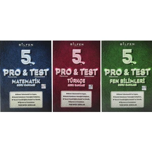 Bilfen Yayınları 5. Sınıf Pro & Test Matematik Türkçe Fen Soru Bankası Seti