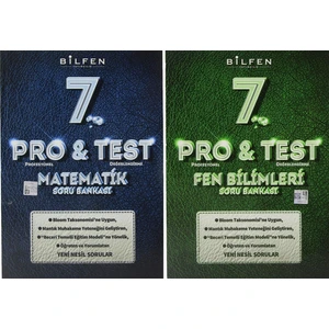 Bilfen Yayınları 7. Sınıf Pro & Test Matematik Fen Soru Bankası Seti