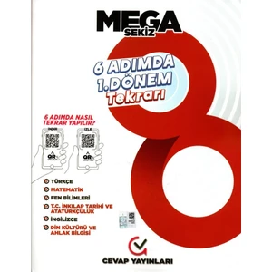 Cevap Yayınları 8. Sınıf Mega 6 Adımda 1. Dönem Tekrarı