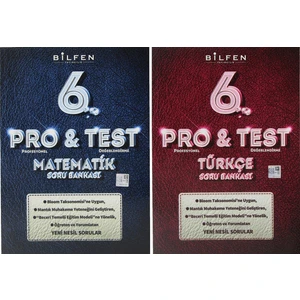 Bilfen Yayınları 6. Sınıf Pro & Test Matematik Türkçe Soru Bankası Seti