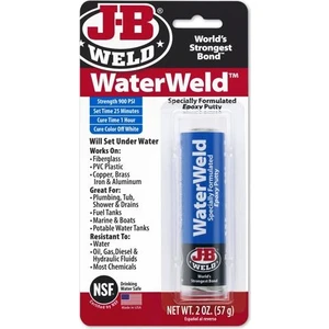 JB Weld Water Weld Güçlü Suya Dayanıklı Delik Tıkayıcı Epoksi Hamur
