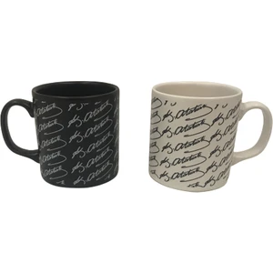 Atatürk Imza 2'li Kupa 10  cm Siyah Beyaz