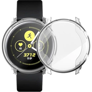 Samsung Galaxy Watch Active 2 40 mm Önü Kapalı Tasarım Silikon Kılıf - Şeffaf