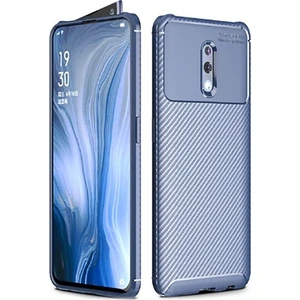 Tekno Grup Oppo Reno Kılıf Karbon Desenli Lux Negro Silikon Lacivert
