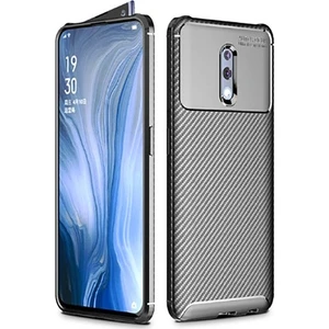 Tekno Grup Oppo Reno Kılıf Karbon Desenli Lux Negro Silikon Siyah