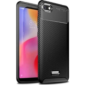 Tekno Grup Xiaomi Redmi 6A Kılıf Karbon Desenli Lux Negro Silikon Siyah