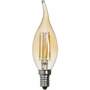 K2 4W LED Flamanlı Rustik Kıvrık Buji Ampul 2700K E14