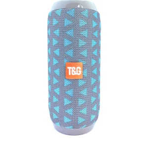 TG117 Silindir Su Geçirmez Bluetooth Hoparlör FM Radyo Açık Mavi Üçgen