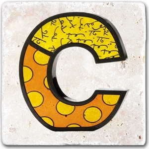 Oscar Stone Decor Harf Bardak Altlığı