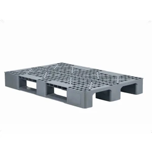 Plastik Palet Delikli Gri Plastik Taşıma Paleti 80X120X15 Cm