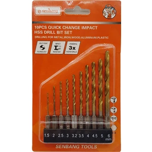 Bits Saplı Hss Matkap Uçu Seti 1/4" 10'lu