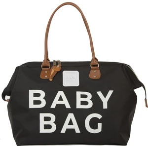 Siyah Baby Bag Baskılı Bebek Bakım Çantası