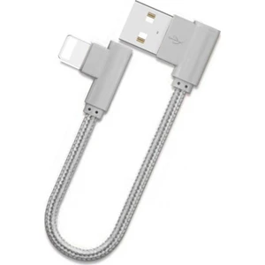 Apple Lightning Eğik Başlı Halat USB Kablo 20cm AL-26930 - Gold