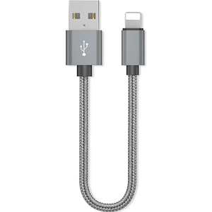 Apple Lightning 3.0A Hızlı Şarj Kablosu Halat 20cm AL-29567 - Gri
