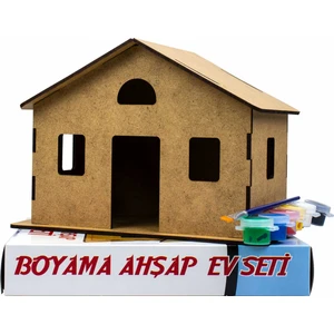 Emin İş Eğitimi Emin İş Eğitim Boyama Ahşap Klasik Ev Seti