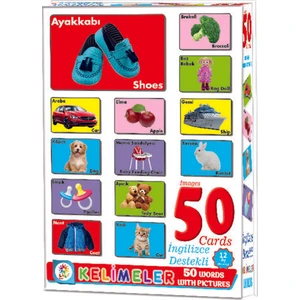 Resimlerle Eğitici Kelime Kartları 50 Parça