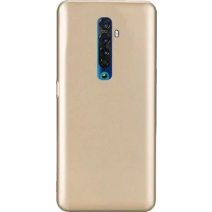 Oppo Reno 2 Kılıf Premier Silikon Esnek Koruma + Nano Glass Gold