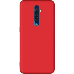 Oppo Reno 2 Kılıf Premier Silikon Esnek Koruma + Nano Glass Kırmızı