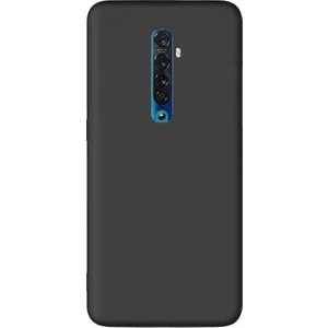 Oppo Reno 2 Kılıf Premier Silikon Esnek Koruma + Nano Glass Siyah