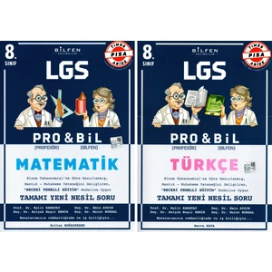 Bilfen Yayınları 8. Sınıf Pro & Bil Matematik Türkçe Soru Bankası Seti 2 Kitap