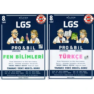 Bilfen Yayınları 8. Sınıf LGS Pro & Bil Türkçe Fen Soru Bankası Seti 2 Kitap