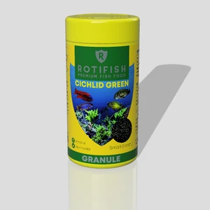 Cichlid Green Small (1 mm) 100 ml (40 Gr.) (Otçul Çiklit Balıklarınız İçin)