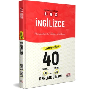 Editör Yayınları LGS İngilizce (10 Sarmal - 30 Karma) 40 Deneme Sınavı