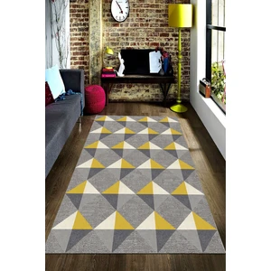Kaymaz Taban Yıkanabilir Renkli Geometrik Desenli Dijital Baskılı Halı RSP1586