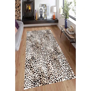 Kaymaz Taban Yıkanabilir Leopar Desenli Dijital Baskılı Halı