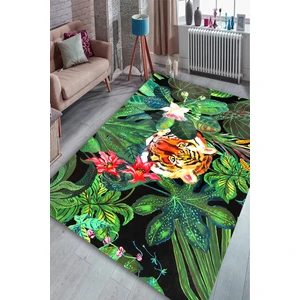 Kaymaz Taban Yıkanabilir Tropical Kamuflaj Kaplan