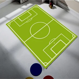 Kaymaz Taban Yıkanabilir Futbol Sahası Desenli Dijital Baskılı Halı