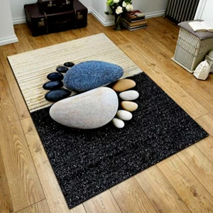 Kaymaz Taban Yıkanabilir Parmak Desenli Dijital Baskılı Halı