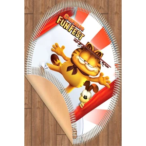 Kaymaz Taban Yıkanabilir Garfield Desenli Dijital Baskılı Halı