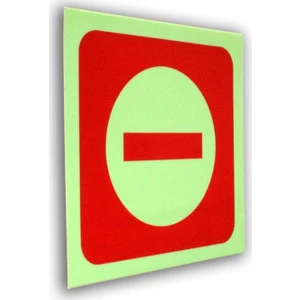 Pvc Fosforlu  Sticker GİRİLMEZ Sembol 16X16