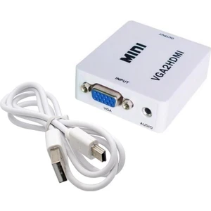 VGA To HDMI Mini Switch Full Hd VGA HDMI Görüntü Çevirici Dönüştürücü Switch