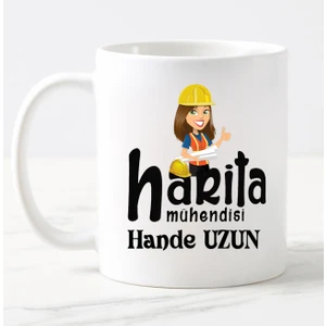 Nil Hediye Harita Mühendisi Temalı Kupa1
