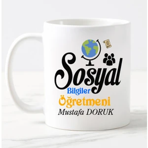 Nil Hediye Sosyal Bilgiler Öğretmeni Temalı Kupa